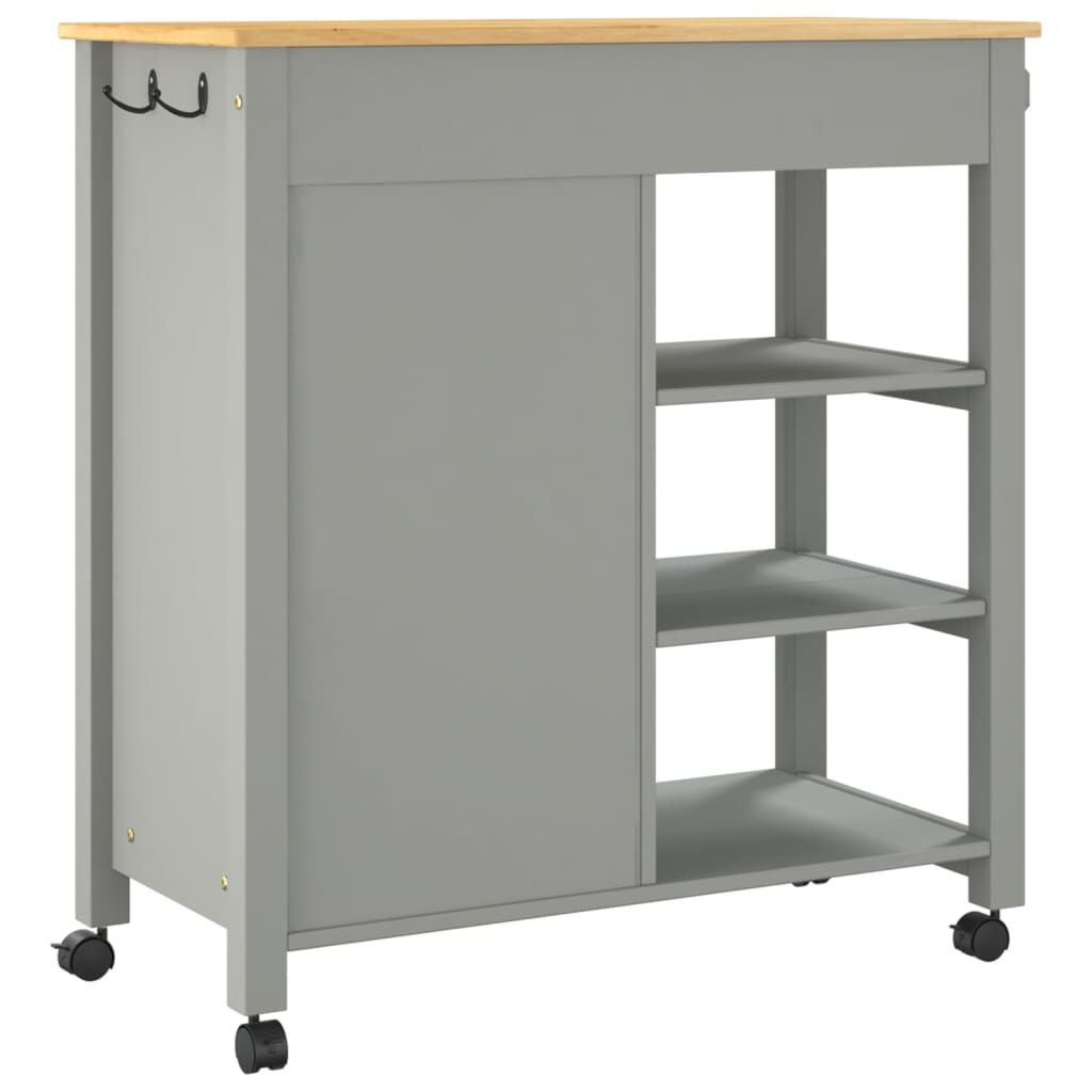vidaXL Kitchen Trolley MONZA 84x40x90 cm Solid Wood Pine