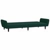 vidaXL 2-Seater Sofa Bed with Footstool Dark Green Velvet
