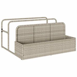 vidaXL Poolside Float Storage Light Grey 110x100x57 cm Poly Rattan