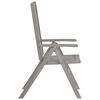 vidaXL Garden Reclining Chairs with Cushions 8 pcs Grey Solid Wood Acacia