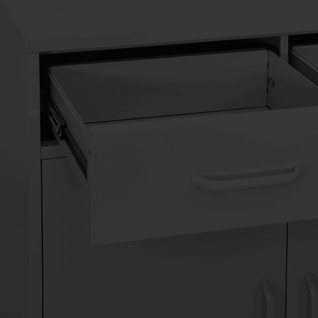 vidaXL Storage Cabinet Anthracite 80x35x101.5 cm Steel