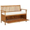 vidaXL Garden Storage Bench Solid Acacia Wood 120x63x84 cm