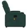 vidaXL Stand up Massage Recliner Chair Dark Green Fabric