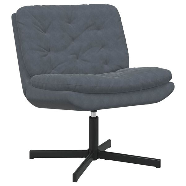 vidaXL Swivel Relaxing Chair Dark Grey 63 x 75 x 76 cm Velvet