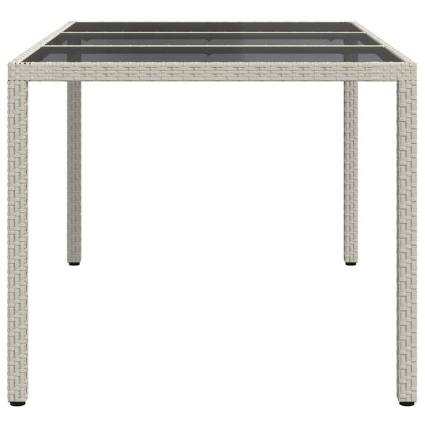 vidaXL Garden Table White 150 x 90 x 75 cm Poly Rattan