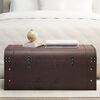 vidaXL Treasure Chest with Latches Dark Brown 90x50x39.5 cm Plywood