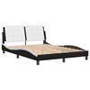 vidaXL Bed Frame without Mattress "Zadar" Black and White 137x190 cm Faux Leather