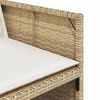 vidaXL 5 Piece Garden Dining Set with Cushions Beige Poly Rattan