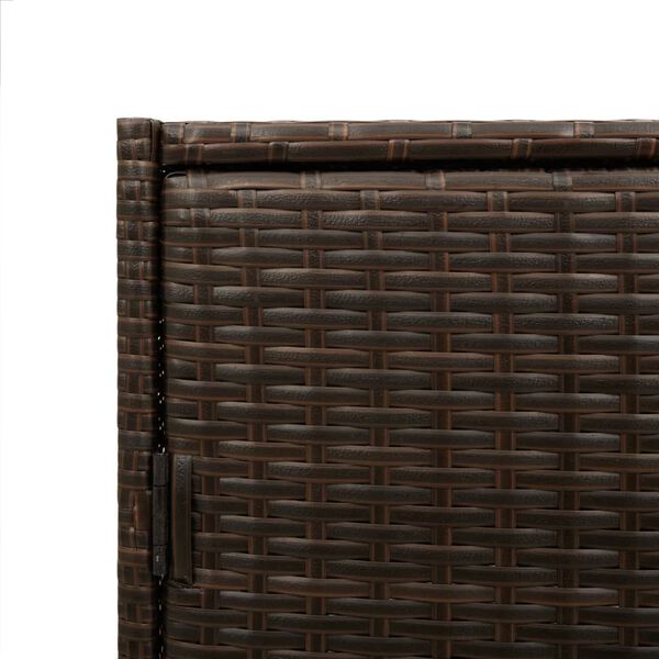 vidaXL Garden Storage Cabinet Brown 83x45x76 cm Poly Rattan