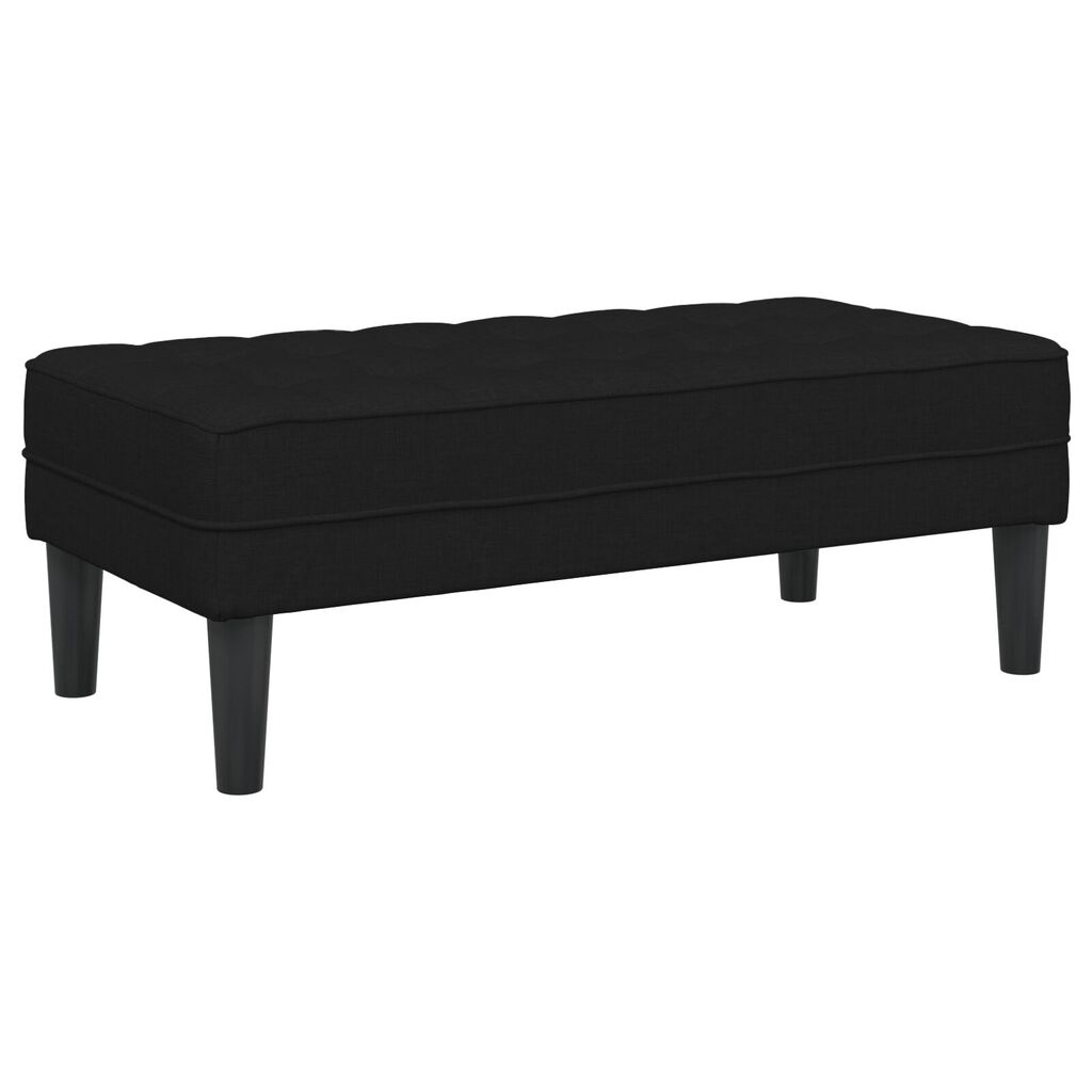 vidaXL Bench Black 113x57x39 cm Fabric