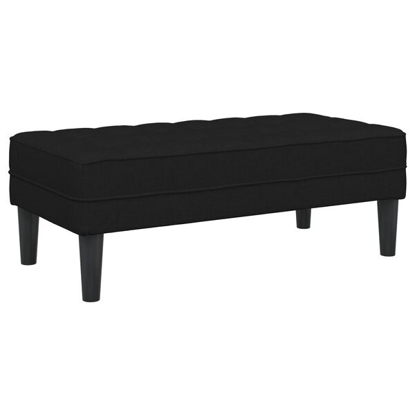 vidaXL Bench Black 113x57x39 cm Fabric