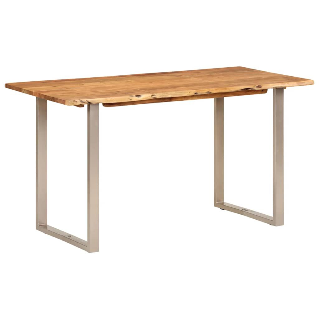vidaXL Dining Table 140x70x76 cm Solid Acacia Wood