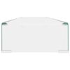 vidaXL TV Stand/Monitor Riser Glass Clear 110x30x13 cm