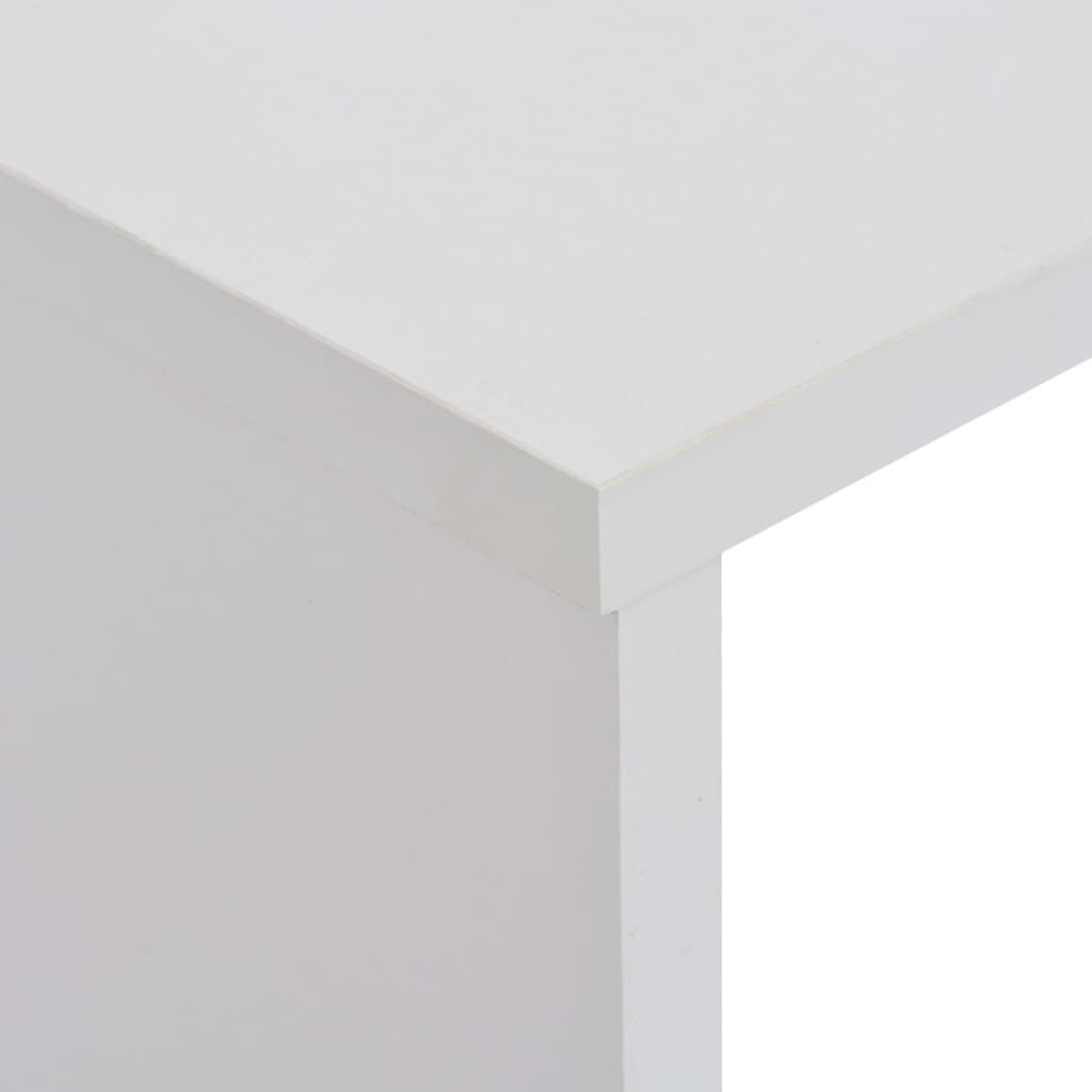 vidaXL Bar Table with 2 Table Tops White 130x40x120 cm
