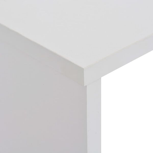vidaXL Bar Table with 2 Table Tops White 130x40x120 cm