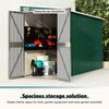 vidaXL Wall-mounted Garden Shed Green 118x288x178 cm Galvanised Steel