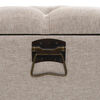vidaXL Storage Bench with Backrest 110 cm Cream Fabric