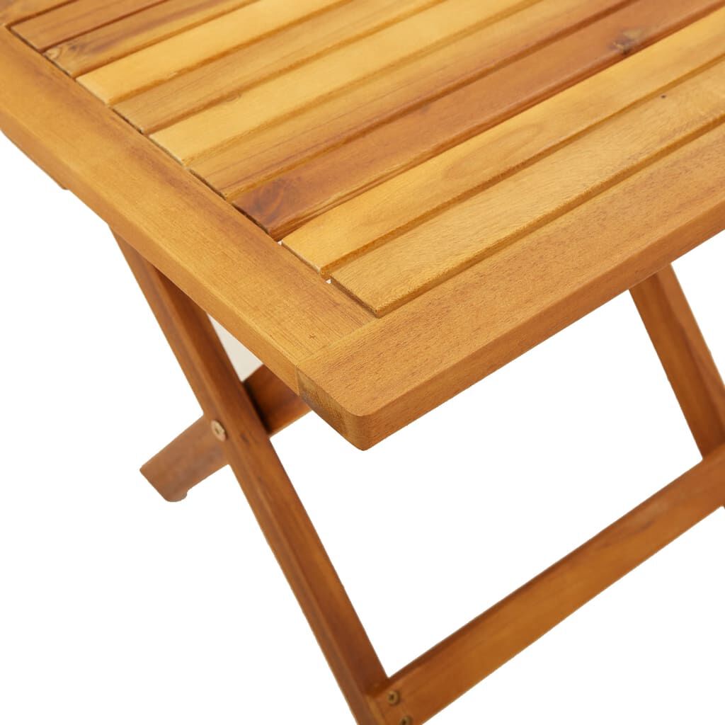 vidaXL Sun Lounger with Table Red Solid Wood Acacia and Fabric