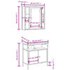vidaXL 2 Piece Bathroom Furniture Set Black Engineered Wood