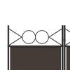 vidaXL 3-Panel Room Divider Brown 120x200 cm Fabric