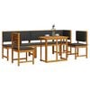 vidaXL Garden Bistro Set 6 pcs Brown Solid Acacia Wood