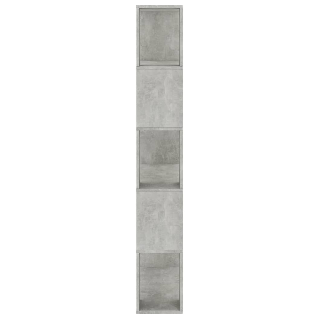 vidaXL Book Cabinet/Room Divider Concrete Grey 80x24x159 cm Engineered Wood