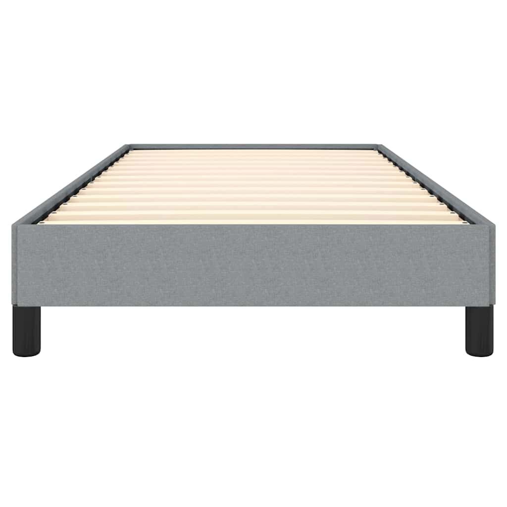 vidaXL Bed Frame without Mattress Light Grey 100x190 cm Twin Fabric