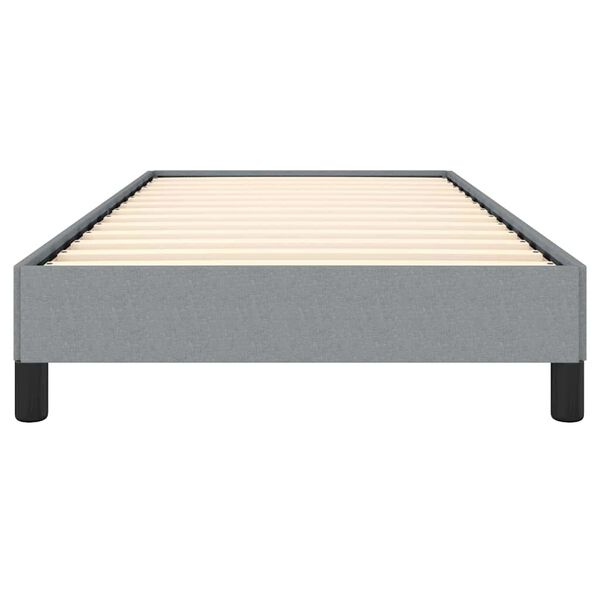 vidaXL Bed Frame without Mattress Light Grey 100x190 cm Twin Fabric