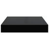 vidaXL Floating Wall Shelf High Gloss Black 23x23.5x3.8 cm MDF