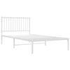 vidaXL Metal Bed Frame without Mattress with Headboard White 100x200cm