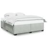 vidaXL Bed Frame without Mattress Light Grey California King Velvet