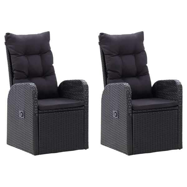 vidaXL 5 Piece Garden Dining Set Black