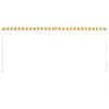 vidaXL Retractable Awning 300x150 cm Yellow and White