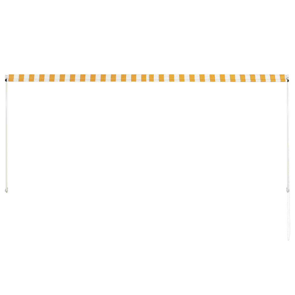 vidaXL Retractable Awning 300x150 cm Yellow and White