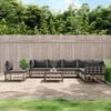 vidaXL 8 Piece Garden Lounge Set with Cushions Anthracite Poly Rattan