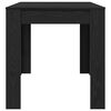 vidaXL Dining Table Black Oak 140 x 74.5 x 76 cm Poly Rattan