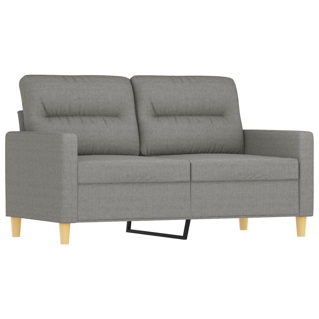 vidaXL 4 Piece Sofa Set with Throw Pillows&Cushions Dark Grey Fabric