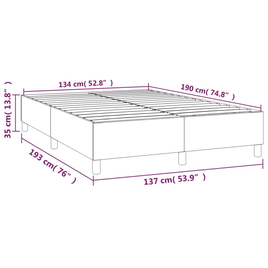 vidaXL Bed Frame without Mattress Light Grey Full Fabric (US Only)