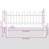 vidaXL Garden Fence 9 pcs Grey 15.3 x 0.8 m Powder-coated Steel