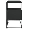 vidaXL Side Table with Wheels Black 55x36x63.5 cm Engineered Wood