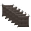 vidaXL Folding Garden Chairs with Cushions 6 pcs Solid Teak Wood