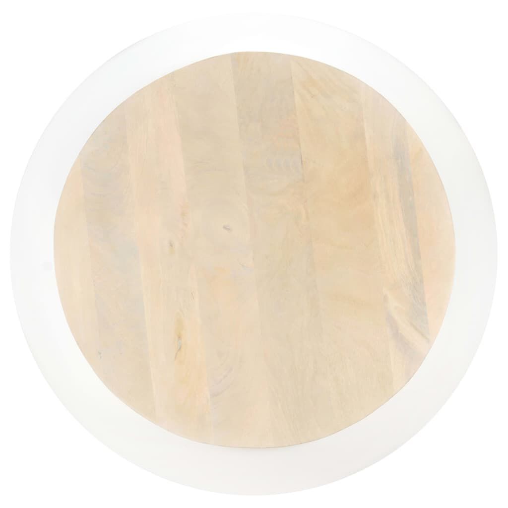 vidaXL Coffee Table White 68x68x30 cm Solid Mango Wood