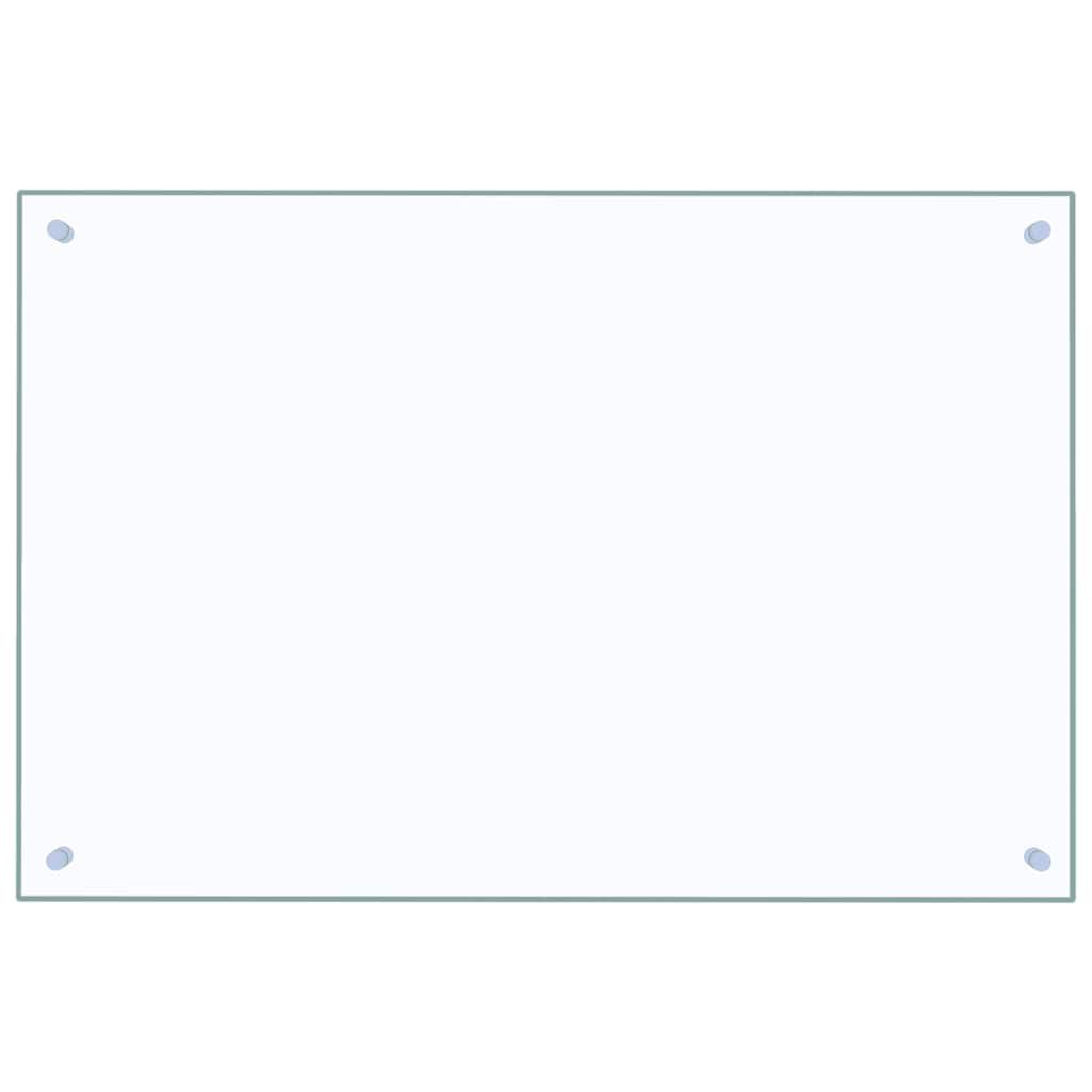 vidaXL Kitchen Backsplash Transparent 90 x 60 cm Tempered Glass