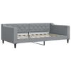vidaXL Daybed with Trundle without Mattress Light Grey 100x190 cm