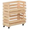 vidaXL Vegetable Trolley 37x30x80 cm Solid Pinewood