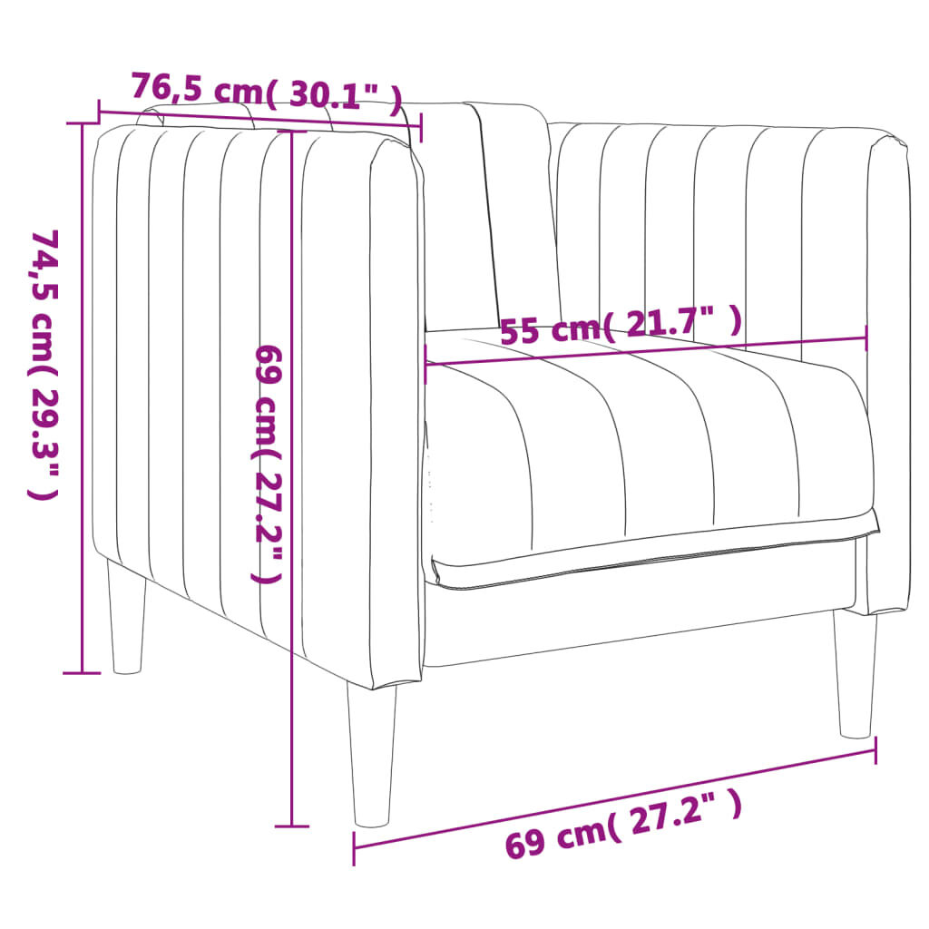 vidaXL Sofa Chair Dark Green Fabric