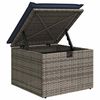 vidaXL Garden Sofa Set with Storage 6 pcs Grey Poly rattan
