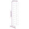 vidaXL Wall Mounted Wine Rack for 24 Bottles White Iron