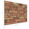 vidaXL 3D Wall Panels with Brown Brick Design 10 pcs EPS