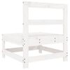 vidaXL Garden Middle Sofa White Solid Wood Pine